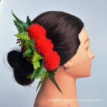 Artificial Lehua Flower Long Hair Clip